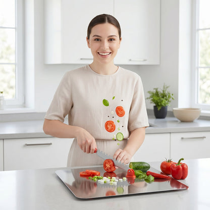 Stainless Steel Multipurpose Chopping Board  Hygienic  Durable For Kitchen