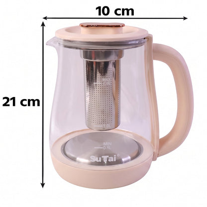 Suta Electric Glass Kettle 2.3l Tea Maker With Infuser And Temperature Control (1 Pc)
