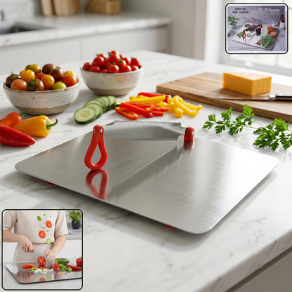 Stainless Steel Multipurpose Chopping Board  Hygienic  Durable For Kitchen