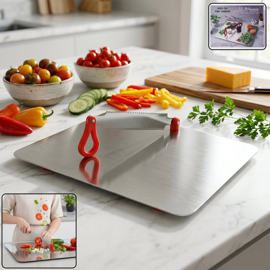 Stainless Steel Multipurpose Chopping Board  Hygienic  Durable For Kitchen