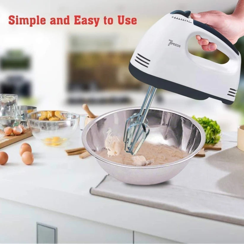 Compact Hand Mixer with 5 Attachments - Whip, Blend & Mix in Minutes