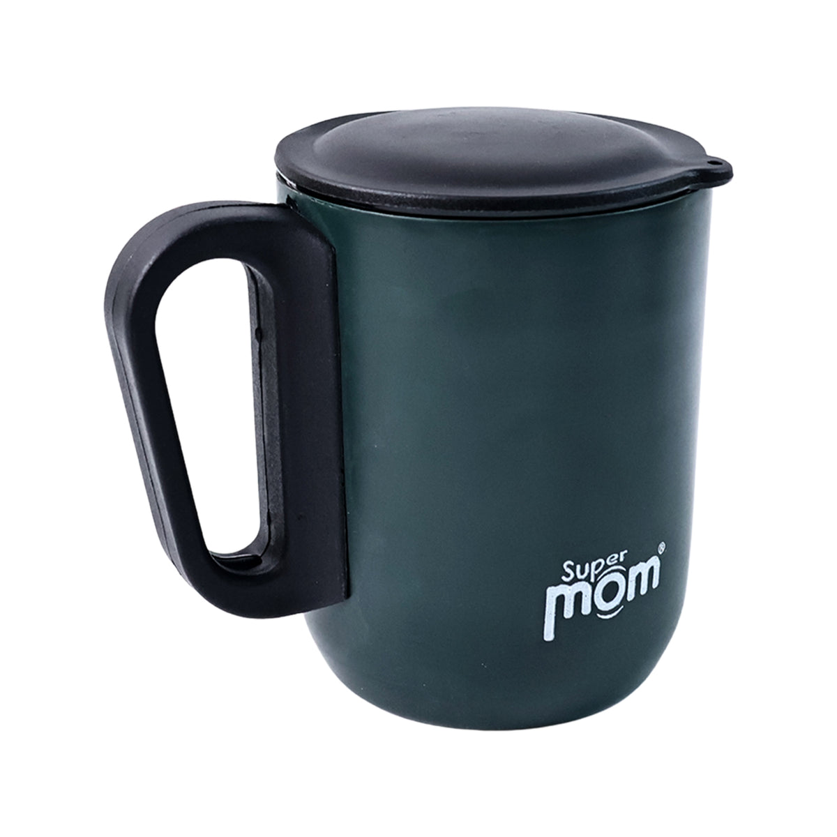 Supermom Metallic Stainless Steel Insulated Mug With Lid Approx 300ml (1 Pc)