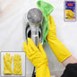 Large Yellow Cleaning Rubber Gloves Reusable Kitchen Dishwashing (1 Pair)
