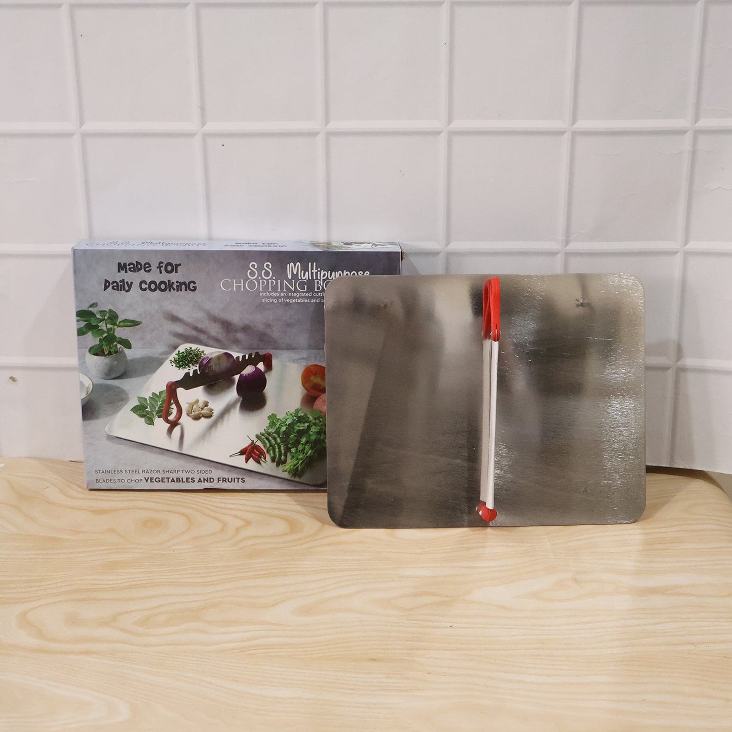 Stainless Steel Multipurpose Chopping Board  Hygienic  Durable For Kitchen